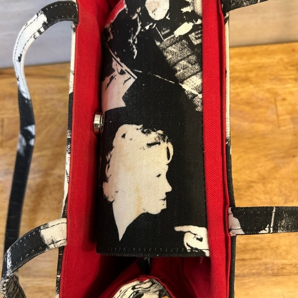 Vintage Marilyn Monroe & Elvis Presley Black and Red Rose Women'sBag - Picture 4 of 13